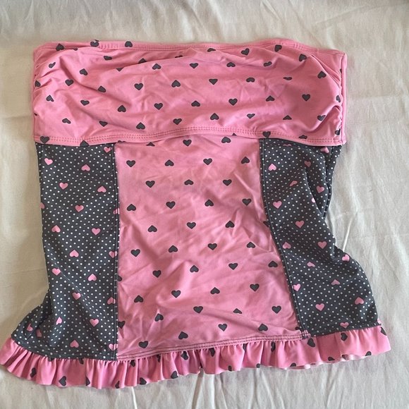 Arizona pink and grey heart bathing suit - Picture 1 of 6